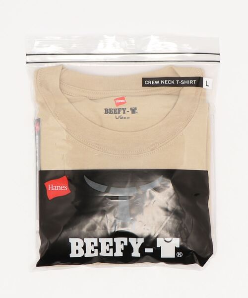 HANES(ヘインズ)の「【HANES】「BEEFY-T」 無地クルーネックTシャツ(Tシャツ/カットソー・メンズ・ホワイト/グレー/ブラック/ベージュ/ネイビー/オリーブ・S/XL/L/M)」の17枚目の写真