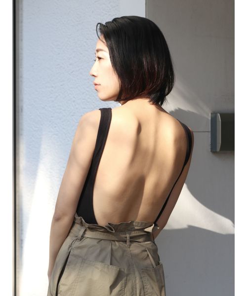 Ungrid（アングリッド）の「カップ付きボディスーツ（その他アンダーウェア/インナー・レディース・オフホワイト/ブラック/ブラウン・MEDIUM/SMALL）」の2枚目の写真