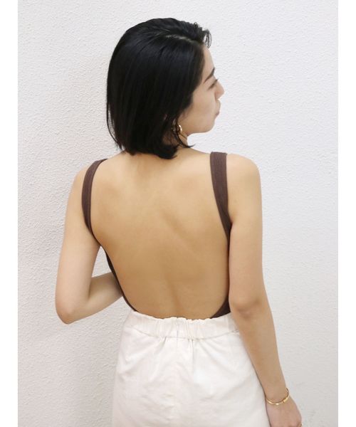 Ungrid（アングリッド）の「カップ付きボディスーツ（その他アンダーウェア/インナー・レディース・オフホワイト/ブラック/ブラウン・MEDIUM/SMALL）」の5枚目の写真
