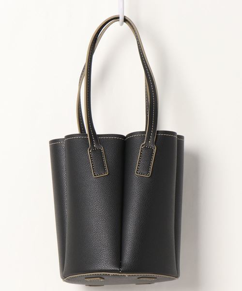 Casselini（キャセリーニ）の「Casselini（キャセリーニ）フェイクレザーパネルバッグ（ハンドバッグ・レディース・ブラック/オレンジ/アイボリー/パープル・FREE）」の18枚目の写真