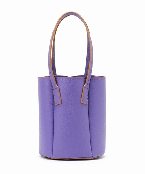 Casselini（キャセリーニ）の「Casselini（キャセリーニ）フェイクレザーパネルバッグ（ハンドバッグ・レディース・ブラック/オレンジ/アイボリー/パープル・FREE）」の3枚目の写真