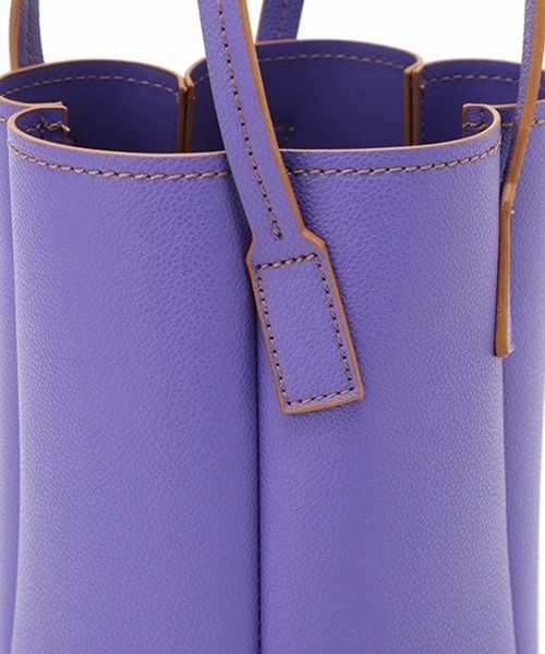 Casselini（キャセリーニ）の「Casselini（キャセリーニ）フェイクレザーパネルバッグ（ハンドバッグ・レディース・ブラック/オレンジ/アイボリー/パープル・FREE）」の8枚目の写真