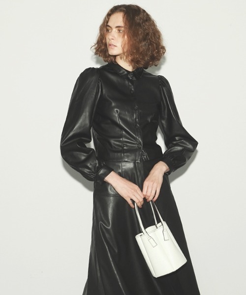 Casselini（キャセリーニ）の「Casselini（キャセリーニ）フェイクレザーパネルバッグ（ハンドバッグ・レディース・ブラック/オレンジ/アイボリー/パープル・FREE）」の17枚目の写真