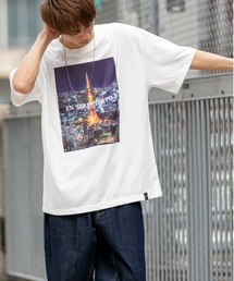 En serio TOKYO | 吸湿速乾機能ボディ/フォトシートプリント/ルーズシルエットTシャツ/【TOKYO NIGHT VIEW】(Tシャツ/カットソー)