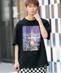 フォトシートプリント ビッグシルエット Tシャツ【TOKYO NIGHT VIEW】