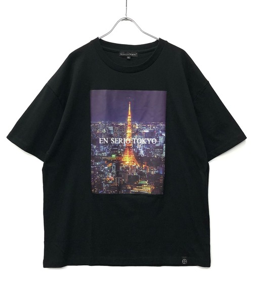 En serio TOKYO（エンソリオトーキョー）の「フォトシートプリント ビッグシルエット Tシャツ【TOKYO NIGHT VIEW】（Tシャツ/カットソー・メンズ・ブラック/オフホワイト/サンドベージュ/グレイッシュブルー・LL/S/M/L）」の12枚目の写真