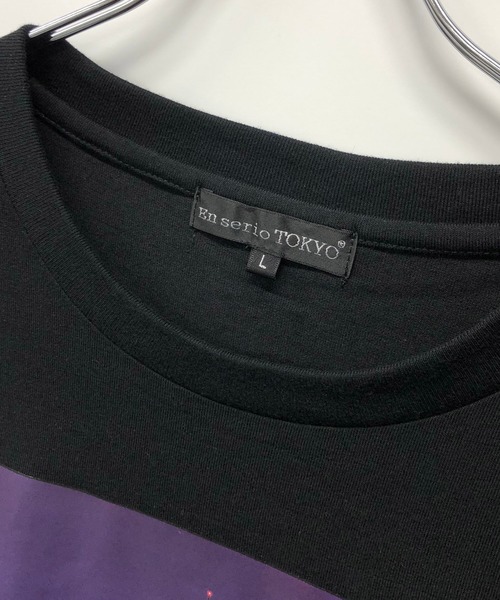 En serio TOKYO（エンソリオトーキョー）の「フォトシートプリント ビッグシルエット Tシャツ【TOKYO NIGHT VIEW】（Tシャツ/カットソー・メンズ・ブラック/オフホワイト/サンドベージュ/グレイッシュブルー・LL/S/M/L）」の9枚目の写真