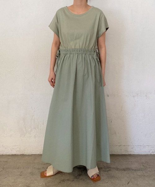 LOWRYS FARM（ローリーズファーム）の「フハクドッキングワンピ　887211（ワンピース・レディース・ブラック/カーキ/アイボリー・FREE）」の3枚目の写真