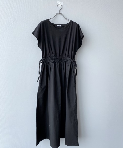 LOWRYS FARM（ローリーズファーム）の「フハクドッキングワンピ　887211（ワンピース・レディース・ブラック/カーキ/アイボリー・FREE）」の4枚目の写真