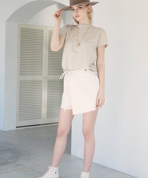 セール】Bow Tie Wrap Denim Shorts/ボウタイラップデニムショーツ  