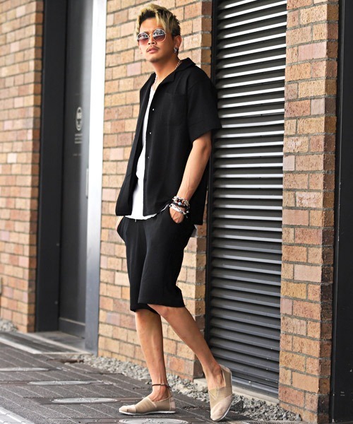 LUXSTYLE(ラグスタイル)の「シアサッカーショートパンツ(その他パンツ・メンズ・ブラック/ネイビー/ストライプ/ホワイト×グレー・L/M/S/XL)」の21枚目の写真