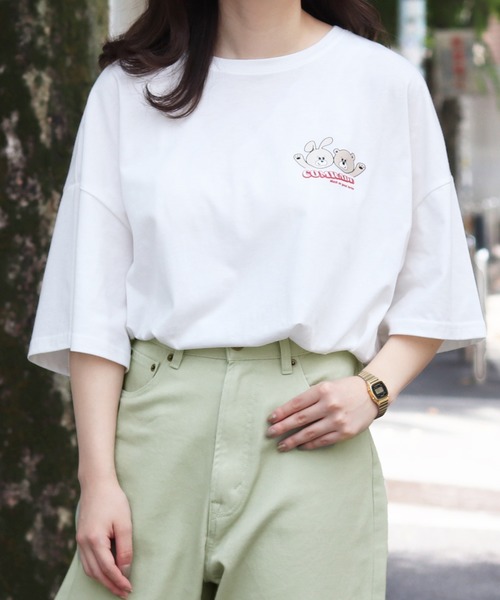 PairPair(ペアペア)の「キャラクタープリントT(Tシャツ/カットソー・レディース・ブラック/ホワイト/オフホワイト・FREE)」の7枚目の写真