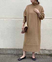 ADAM ET ROPE' | 【WEB限定】タートルバックスリットニットワンピース(ワンピース)