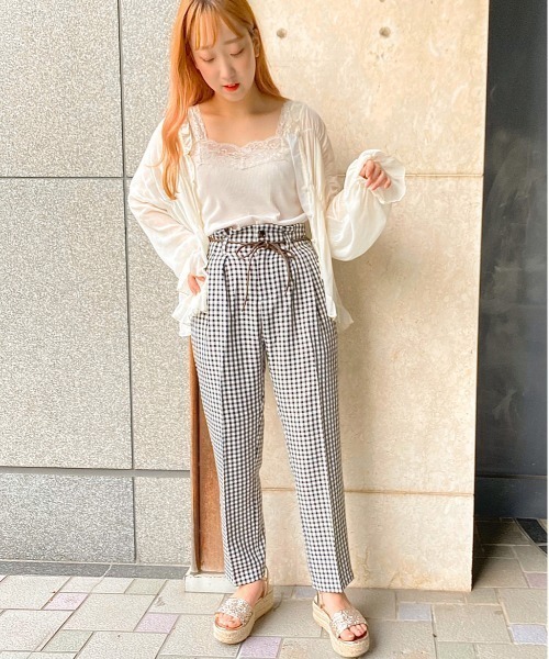 apres jour(アプレジュール)の「レースリブキャミ【ZOZOTOWN限定アイテム】(タンクトップ・レディース・ブラック/アイボリー/モカ・フリー)」の8枚目の写真