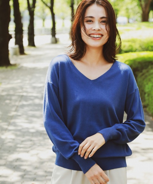 セール】シルクMIX 2WAYニットプルオーバー（ニット/セーター