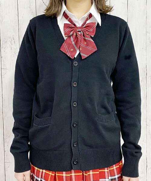 LunaBelle(ルナベル)の「【制服コスプレ】Vネックカーディガン 単品(4色)(カーディガン/ボレロ・レディース・ブラック/グレー/ベージュ/ネイビー・2L/3L/M/L)」の7枚目の写真