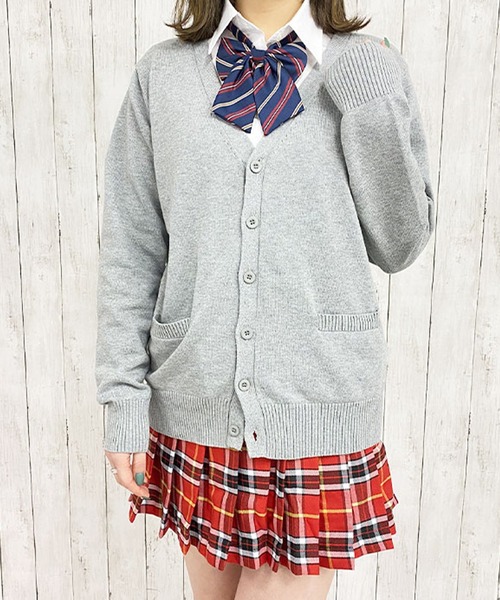 LunaBelle(ルナベル)の「【制服コスプレ】Vネックカーディガン 単品(4色)(カーディガン/ボレロ・レディース・ブラック/グレー/ベージュ/ネイビー・2L/3L/M/L)」の10枚目の写真