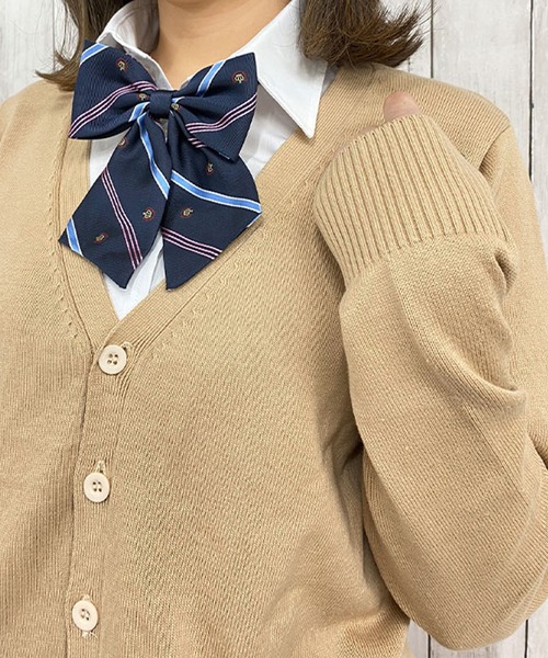 LunaBelle(ルナベル)の「【制服コスプレ】Vネックカーディガン 単品(4色)(カーディガン/ボレロ・レディース・ブラック/グレー/ベージュ/ネイビー・2L/3L/M/L)」の13枚目の写真