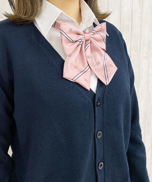 LunaBelle(ルナベル)の「【制服コスプレ】Vネックカーディガン 単品(4色)(カーディガン/ボレロ・レディース・ブラック/グレー/ベージュ/ネイビー・2L/3L/M/L)」の6枚目の写真