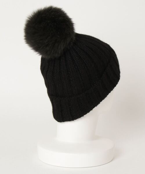 Kijima Takayuki 帽子 タカユキ のファッション Takayuki キジマ Takayuki フォックスファーニットキャップ ニットキャップ ビーニー Kijima