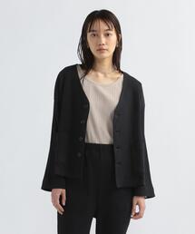 FEELING MADE | 【WEB限定】FEELING MADE ストレッチリブ Vネック カーディガン（セットアップ対応）(カーディガン/ボレロ)