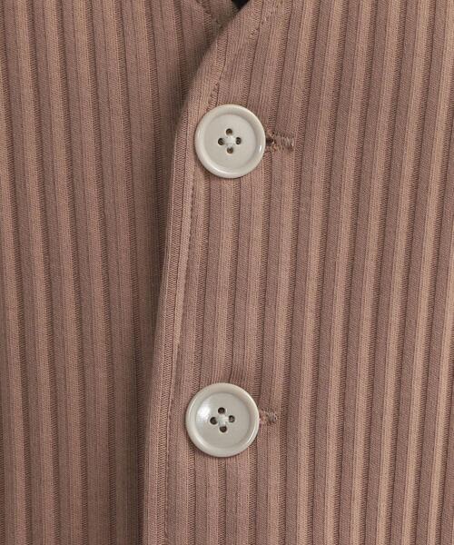 FEELING MADE（フィーリングメイド）の「FEELING MADE ストレッチリブ Vネック カーディガン（カーディガン/ボレロ・レディース・ブラック/ケリー/ベージュ・FREE）」の6枚目の写真