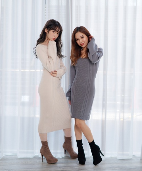 LIPSERVICE(リップサービス)の「バックOPENワンピース(ワンピース・レディース・ブラック/ベージュ/ブルー/アイボリー・S/M)」の5枚目の写真