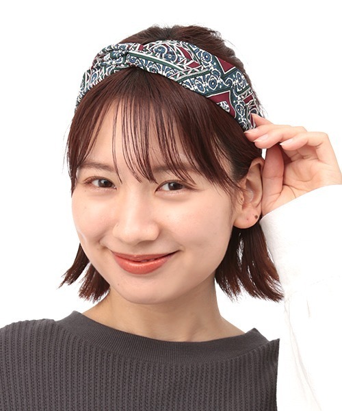チチカカ(チチカカ)の「エスニック総柄ヘアバンド(ヘアバンド・レディース・レッド/ブルー/グリーン・FREE)」の3枚目の写真