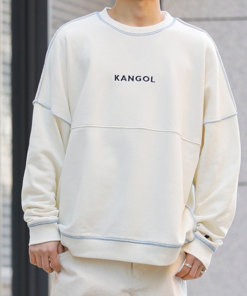 KANGOL(カンゴール)の「【 KANGOL × A.S.M コラボ 】 カンゴール ユニセックス T/C裏毛 スウェット オーバーサイズ ビッグ トレーナー(スウェット・メンズ・サックスブルー/ミント/ホワイト/ラベンダー/ブラック/グレイッシュベージュ・48/50)」の18枚目の写真