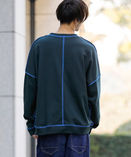 KANGOL(カンゴール)の「【 KANGOL × A.S.M コラボ 】 カンゴール ユニセックス T/C裏毛 スウェット オーバーサイズ ビッグ トレーナー(スウェット・メンズ・サックスブルー/ミント/ホワイト/ラベンダー/ブラック/グレイッシュベージュ・48/50)」の21枚目の写真