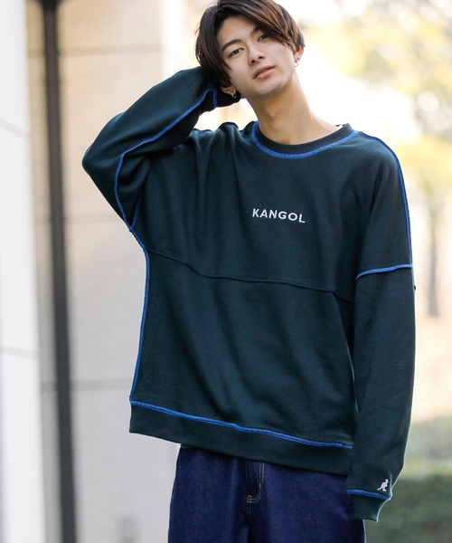 KANGOL(カンゴール)の「【 KANGOL × A.S.M コラボ 】 カンゴール ユニセックス T/C裏毛 スウェット オーバーサイズ ビッグ トレーナー(スウェット・メンズ・サックスブルー/ミント/ホワイト/ラベンダー/ブラック/グレイッシュベージュ・48/50)」の22枚目の写真