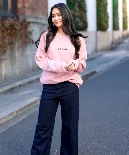 KANGOL(カンゴール)の「【 KANGOL × A.S.M コラボ 】 カンゴール ユニセックス T/C裏毛 スウェット オーバーサイズ ビッグ トレーナー(スウェット・メンズ・サックスブルー/ミント/ホワイト/ラベンダー/ブラック/グレイッシュベージュ・48/50)」の15枚目の写真