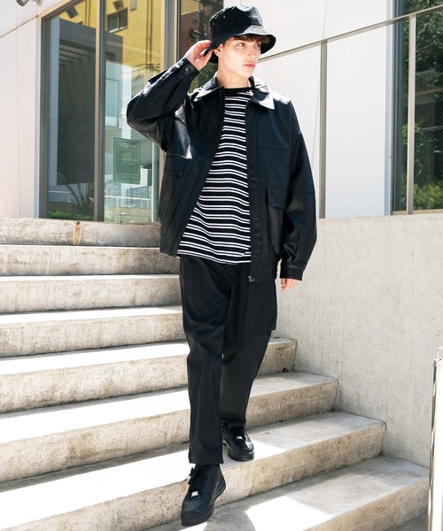 8(eight)(エイト)の「無地ワイドテーパードパンツ(スラックス・メンズ・ホワイト/ベージュ/ブラック/ベージュ系その他・MEDIUM/LARGE)」の22枚目の写真