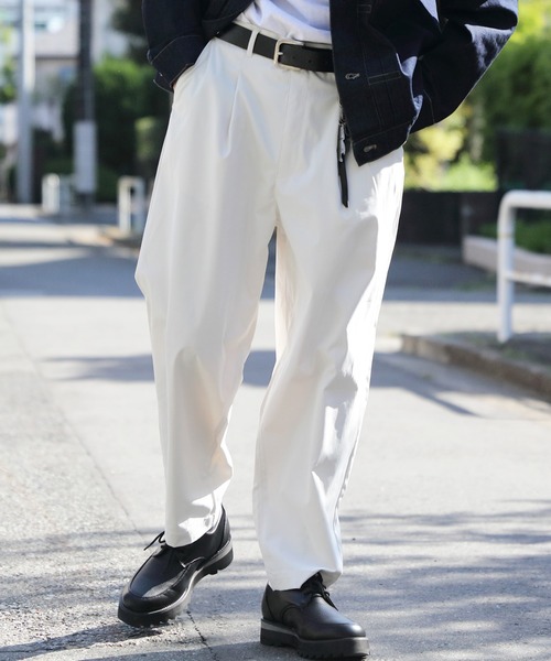 8(eight)(エイト)の「無地ワイドテーパードパンツ(スラックス・メンズ・ホワイト/ベージュ/ブラック/ベージュ系その他・MEDIUM/LARGE)」の10枚目の写真