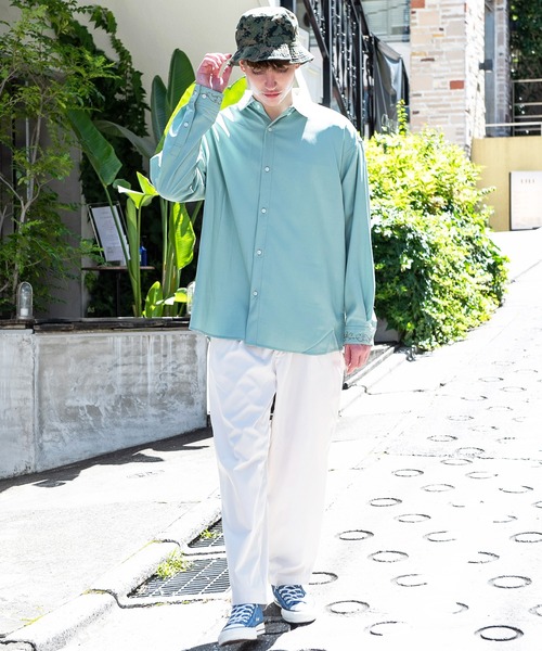 8(eight)(エイト)の「無地ワイドテーパードパンツ(スラックス・メンズ・ホワイト/ベージュ/ブラック/ベージュ系その他・MEDIUM/LARGE)」の6枚目の写真