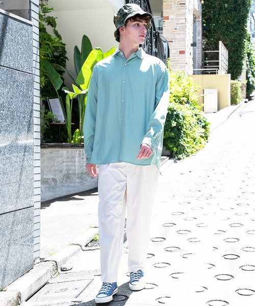 8(eight)(エイト)の「無地ワイドテーパードパンツ(スラックス・メンズ・ホワイト/ベージュ/ブラック/ベージュ系その他・MEDIUM/LARGE)」の8枚目の写真