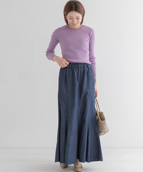 URBAN RESEARCH Sonny Label（アーバンリサーチサニーレーベル）の「デニムマーメイドスカート（スカート・レディース・ワンウォッシュ/インディゴブルー・36/38）」の4枚目の写真