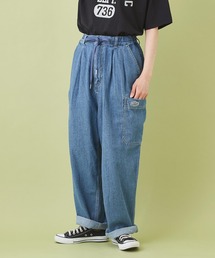 CUBE SUGAR | 綿麻 テンセルデニム イージー サイドポケットパンツ(デニムパンツ)