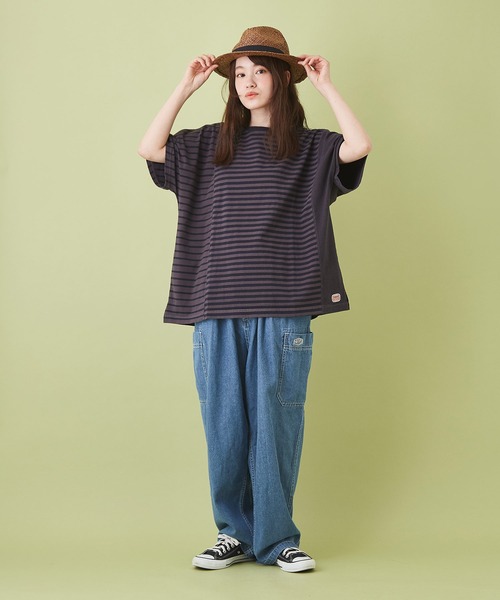 CUBE SUGAR（キューブシュガー）の「綿麻 テンセルデニム イージー サイドポケットパンツ（デニムパンツ・レディース・インディゴブルー/ライトブルー・M）」の11枚目の写真