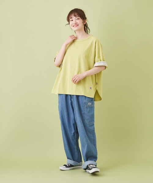 CUBE SUGAR（キューブシュガー）の「綿麻 テンセルデニム イージー サイドポケットパンツ（デニムパンツ・レディース・インディゴブルー/ライトブルー・M）」の15枚目の写真