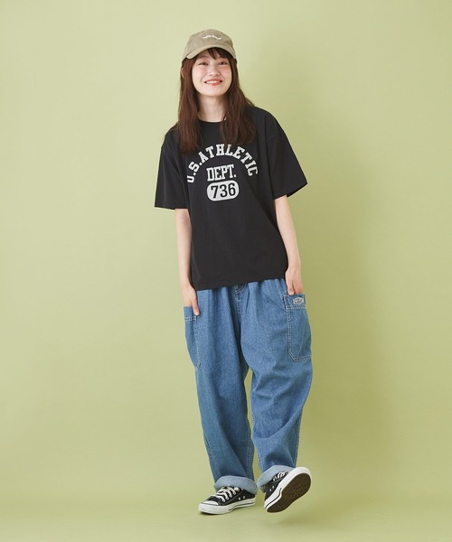 CUBE SUGAR（キューブシュガー）の「綿麻 テンセルデニム イージー サイドポケットパンツ（デニムパンツ・レディース・インディゴブルー/ライトブルー・M）」の16枚目の写真