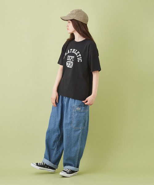 CUBE SUGAR（キューブシュガー）の「綿麻 テンセルデニム イージー サイドポケットパンツ（デニムパンツ・レディース・インディゴブルー/ライトブルー・M）」の17枚目の写真