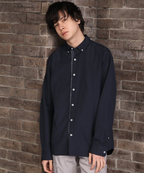 Arcade アーケード の 前立てチェックデザイン ボタンダウン オックスフォードシャツ シャツ ブラウス Wear