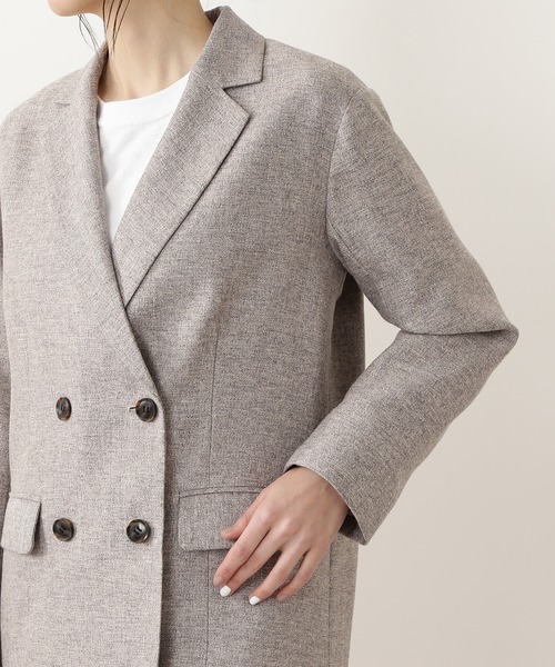 N.（N. Natural Beauty Basic）（エヌエヌナチュラルビューティーベーシック）の「ダブルブレストテーラードジャケット（テーラードジャケット・レディース・ベージュ/グレー・MEDIUM）」の11枚目の写真