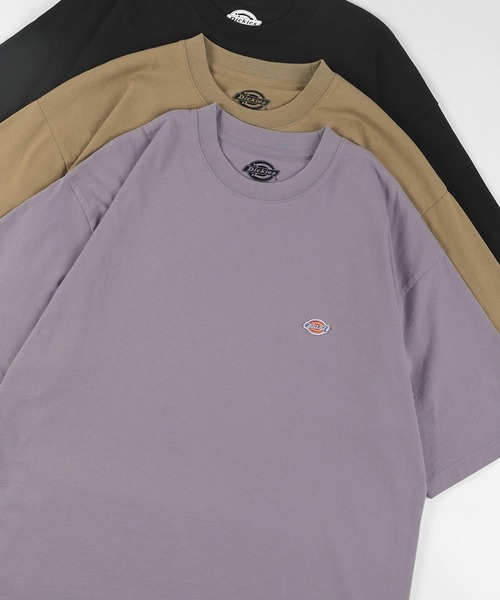 Dickies(ディッキーズ)の「【Dickies/ディキーズ】ブランドロゴ ミニワッペン 半袖Tシャツ(Tシャツ/カットソー・メンズ・ブラック/パープル/ベージュ/ホワイト/サックスブルー・M/L/XL)」の5枚目の写真
