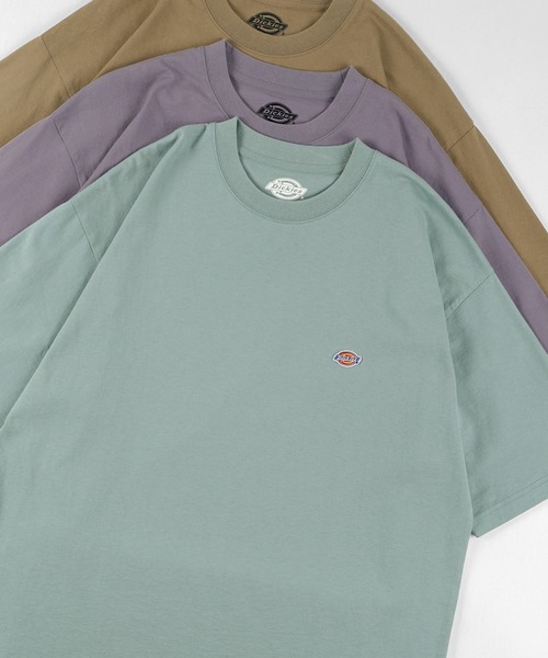 Dickies(ディッキーズ)の「【Dickies/ディキーズ】ブランドロゴ ミニワッペン 半袖Tシャツ(Tシャツ/カットソー・メンズ・ブラック/パープル/ベージュ/ホワイト/サックスブルー・M/L/XL)」の4枚目の写真