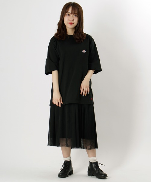 Dickies(ディッキーズ)の「【Dickies/ディキーズ】ブランドロゴ ミニワッペン 半袖Tシャツ(Tシャツ/カットソー・メンズ・ブラック/パープル/ベージュ/ホワイト/サックスブルー・M/L/XL)」の9枚目の写真