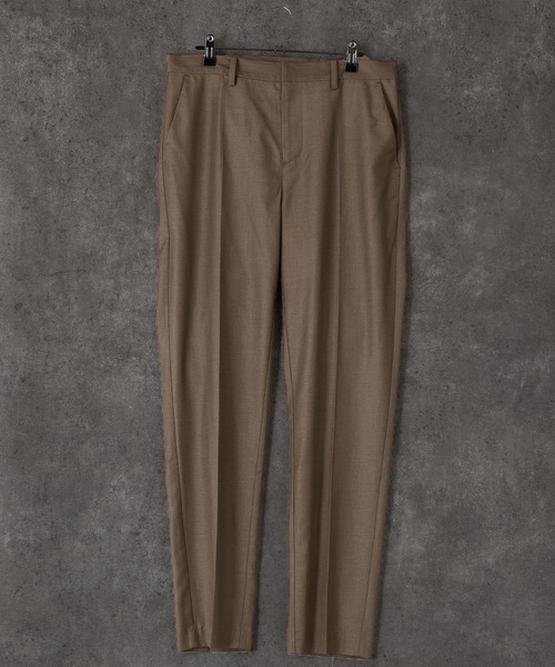 act'm（アクトム）の「センタープリーツ スリムストレートスラックスパンツ（スラックス・メンズ・ブラック/チェック/チョコ・S/M/L）」の5枚目の写真