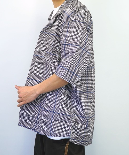 GGD（ジージーディー）の「レトロ調ﾜｲﾄﾞシルエットオープンカラーｼｬツ（シャツ/ブラウス・レディース・グレー/ホワイト/アイボリー/オフホワイト/グレー系その他3/グレー系その他2/グレー系その他4・L/M/LL）」の16枚目の写真