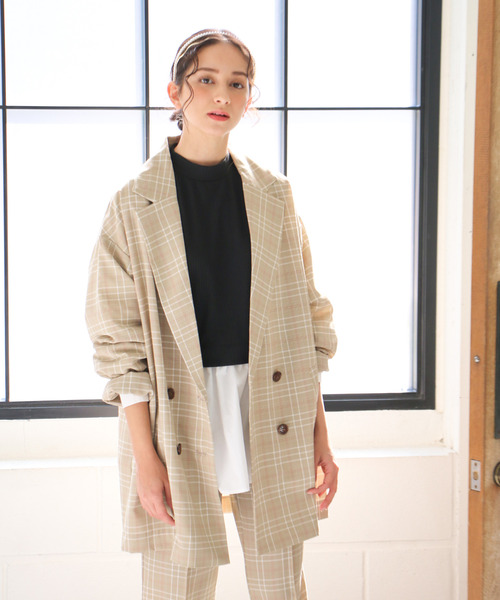 VENCEEXCHANGE（ヴァンスエクスチェンジ）の「ビックシルエットテーラードジャケット（テーラードジャケット・レディース・ベージュ/ピンク/ブラウン系その他・M）」の20枚目の写真